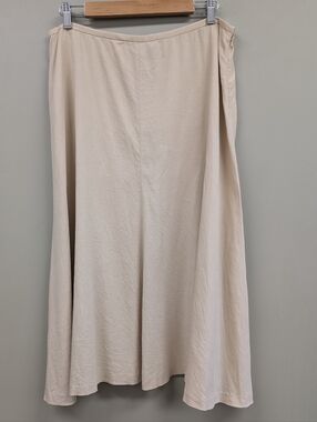 Lauren Ralph Lauren Silk Blend Sand Colored Skirt Size 14